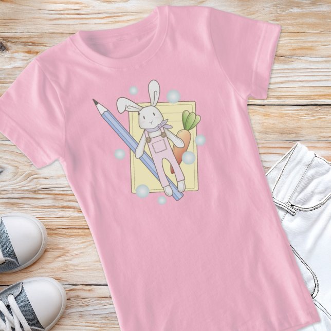 Söt Stoppad Kanin för Barn T Shirt (Skapare uppladdad)