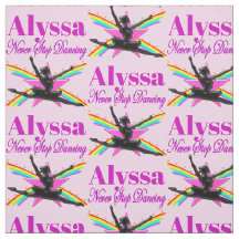 SÖT STOPPAR ALDRIG DANCINGEN PERSONLIG FABRIC