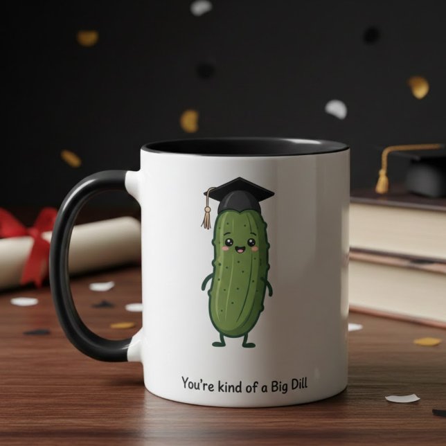 Söt Stor Dill Examen Gurka Puns Mugg (Skapare uppladdad)