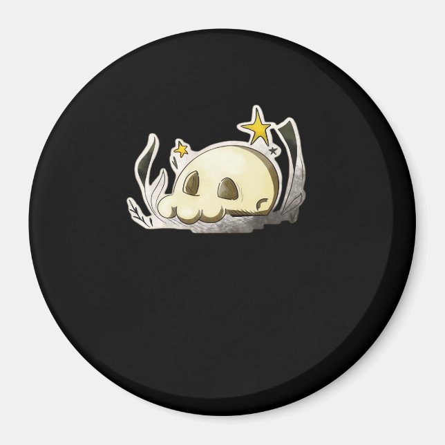 Söt stor dödskalle magnet (Framsidan)