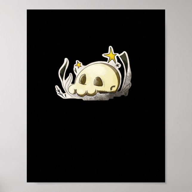 Söt stor dödskalle poster (Framsidan)