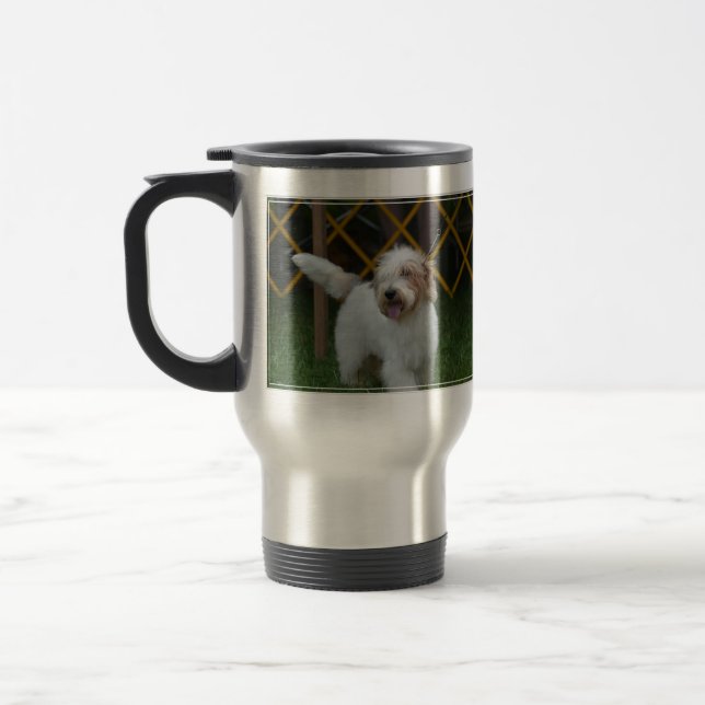 Söt storslagen Bassethund Resemugg (Vänster)