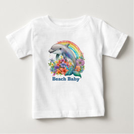 söt strand baby delfin lägg till text t shirt