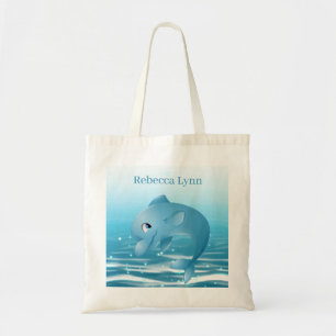 Söt strand delphin älskare add namn Tote Bag Tygkasse