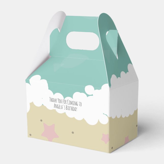 Söt strand födelsedags sand vågor förmån box presentaskar (Framsidan Sidan)