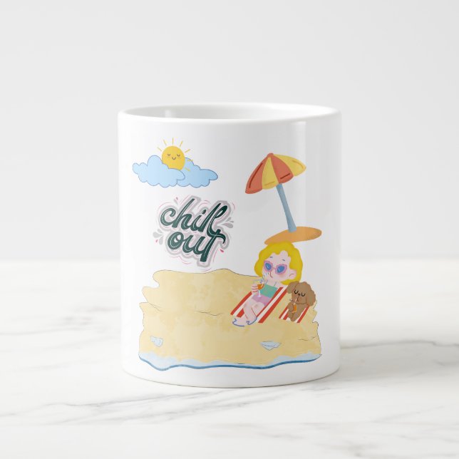 söt strand jumbo mugg (Framsidan)