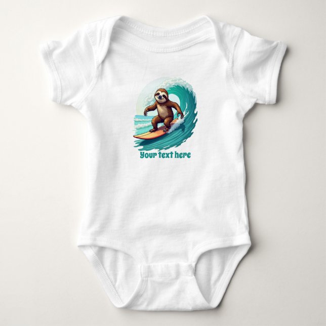 Söt strand sengångare lägg till text  t shirt (Framsida)