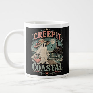 Söt Strand Spök Skum Kust Halloween Jumbo Mugg