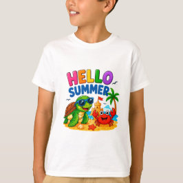 🏖️ Söt stranddjursdesign för barn 🐢 T Shirt