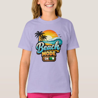Söt strandmode sommarlov flickor t-shirt