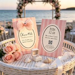 Söt strandstil bröllopsinbjudan! inbjudningar