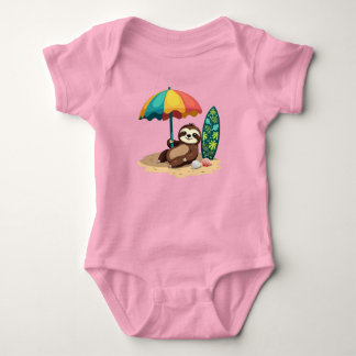Söt strandtrögdjur lägg till text baby t shirt
