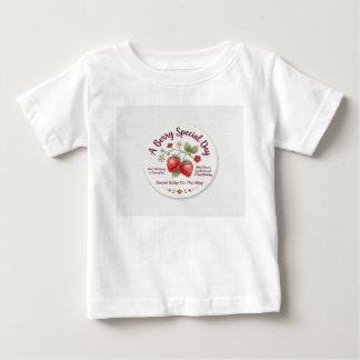 Söt Strawberry Baby Shower & Första Födelsedag T Shirt