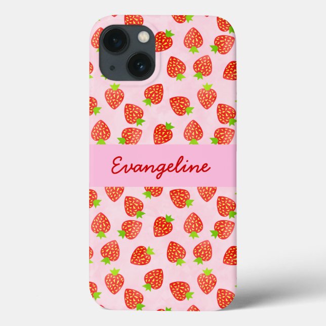 Söt Strawberry Cream Mönster Personlig (Baksida)