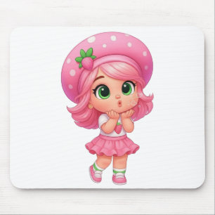 Söt Strawberry Flicka Chibi Musmatta