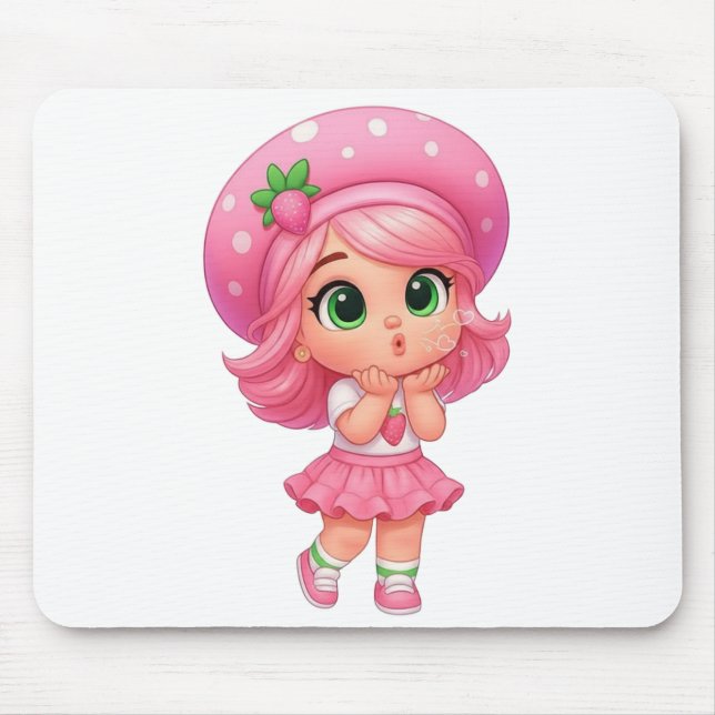 Söt Strawberry Flicka Chibi Musmatta (Framsidan)
