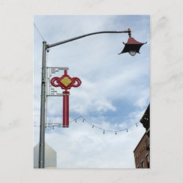 Söt Street Lanterns Chinatown in NYC Postcard Vykort