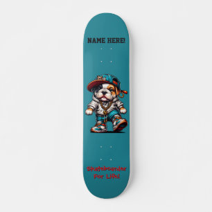 Söt Streetwear Bulldog Skateboard
