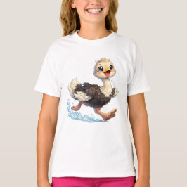 Söt Struts Glad Äventyr Illustration T Shirt