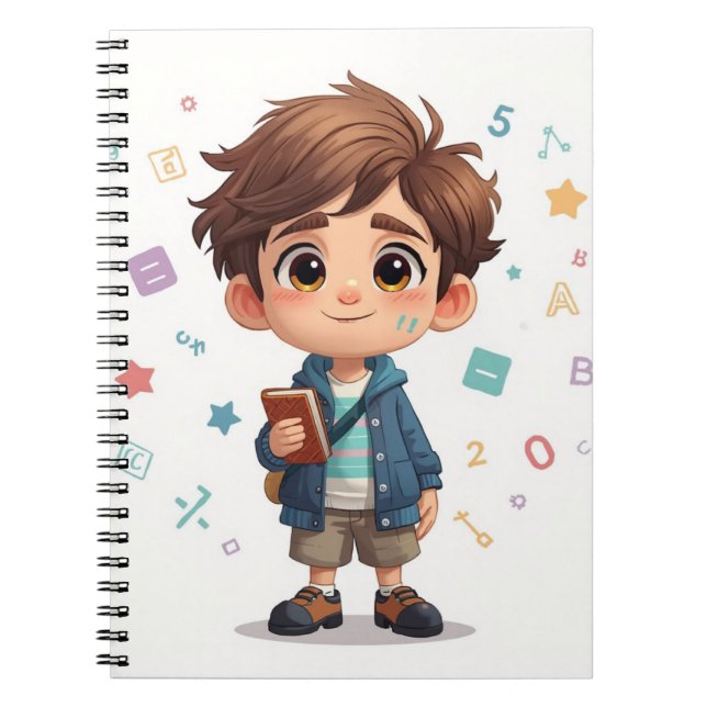 Söt studentanteckningsbok – Present för skolstarte Anteckningsbok (Framsidan)