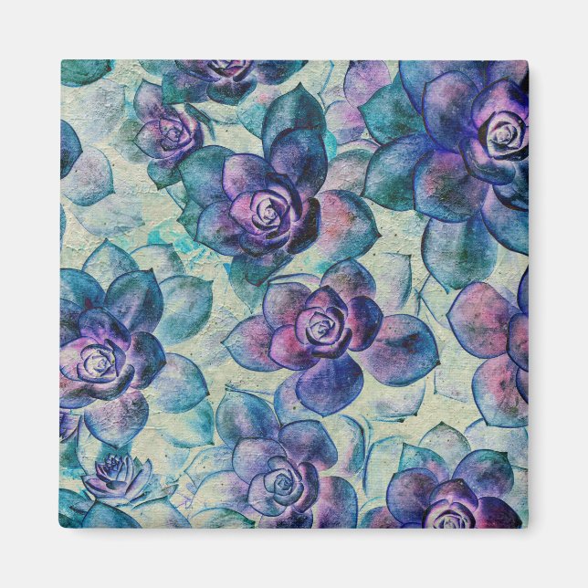 Söt #Succulants Magnet (Framsidan)