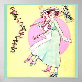 Söt Suffragettes Vintage Art har ändrats Poster