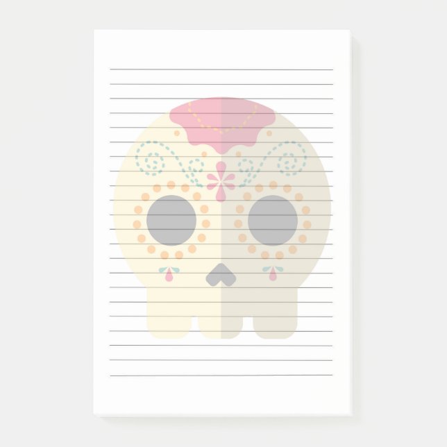 Söt Sugar Skull PostIT-anteckningar Post-it Block (Framsida)