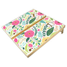 Söt Summer Blommigt Cornhole Boards