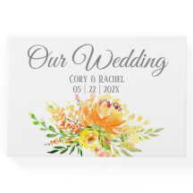 Söt Summer Bouquet Bröllop Guestbook