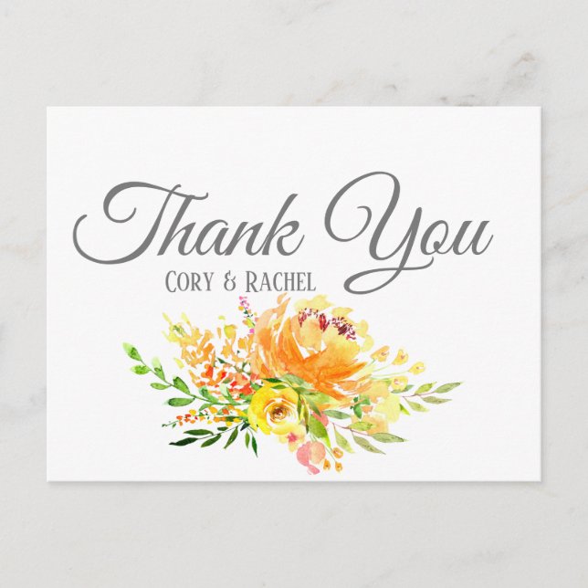 Söt Summer Bouquet Tack vykort (Framsida)