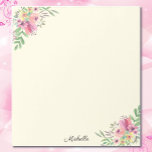 Söt Summer Flowers Anteckningsblock DIN TEXT<br><div class="desc">Söt SommarBlommar Anteckningsblocket TEXT eller Namn</div>