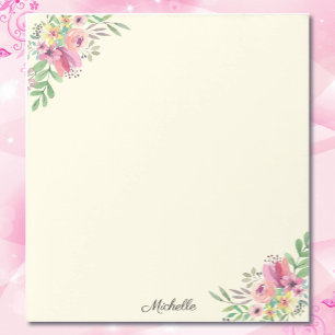 Söt Summer Flowers Anteckningsblock DIN TEXT