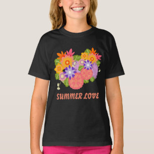 Söt Summer Kärlek Flower Bright Bloom Garden T Shirt