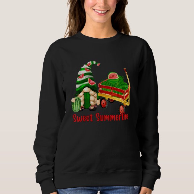 Söt Summertime Gnome Watermelon Fruit T Shirt (Framsida)