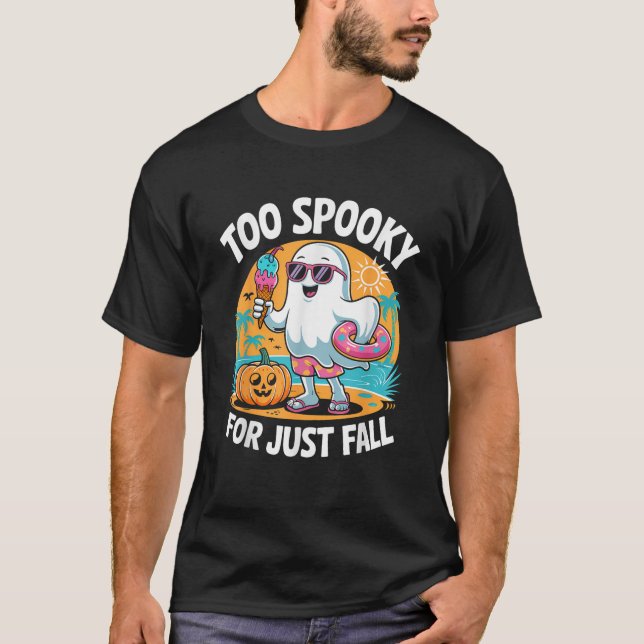 Söt Summerween-spöke Roligt Strand Halloween  T Shirt (Framsida)