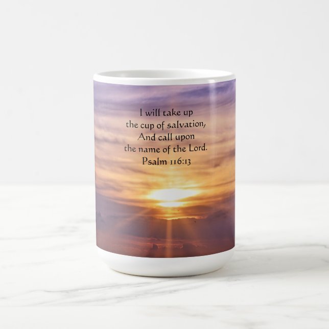 Söt Sunset Faith Bible Verse Mugg (Center)
