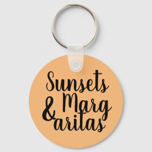 söt SUNSETS & MARGARITAS-brev Nyckelring