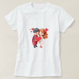 Söt superhjälte kärlek valentines day tshirt för X T Shirt