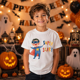 Söt Superhjälte Pojke Super Skräckinjagande Hallow T Shirt