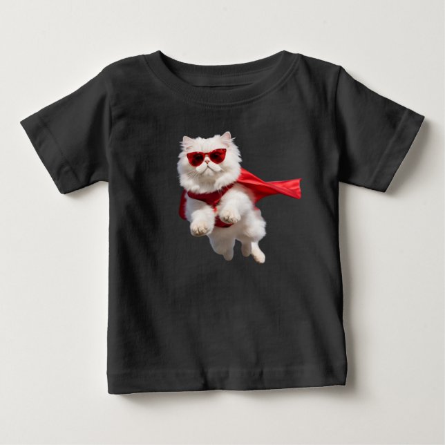 Söt superhjälte vit perserkat t shirt (Framsida)