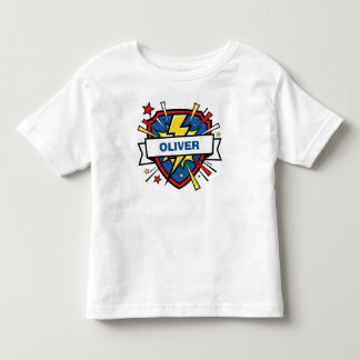 Söt superhjältesköld och blixt t shirt