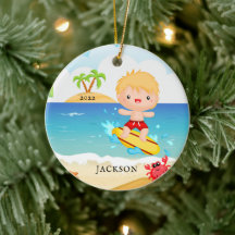 Söt Surfingpojke Personlig Jul