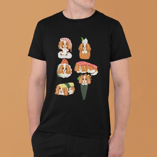 Söt Sushi Cavalier King Charles Spaniels T Shirt (Skapare uppladdad)
