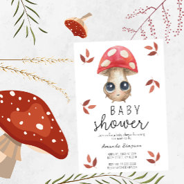 Söt svamp Baby Shower Inbjudningar