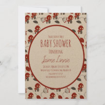 Söt Svamp  Baby Shower Trädgård Skog