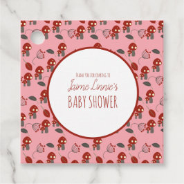 Söt Svamp  Baby Shower Trädgård Skog Tack Gåvor Etiketter