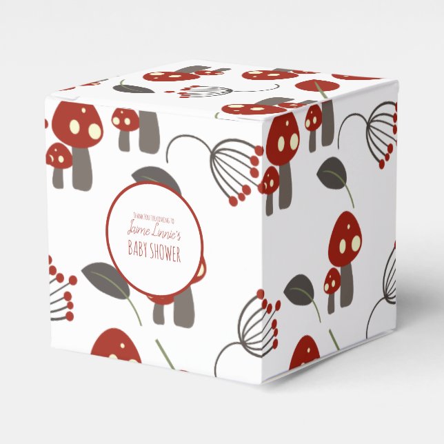Söt Svamp  Baby Shower Trädgård Skog Tack Presentaskar (Framsidan Sidan)