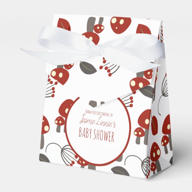 Söt Svamp  Baby Shower Trädgård Skog Tack Presentaskar (Framsidan Sidan)
