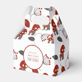 Söt Svamp  Baby Shower Trädgård Skog Tack Presentaskar