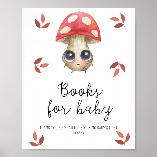 Söt svamp - Böcker för baby-affisch Poster (Framsidan)